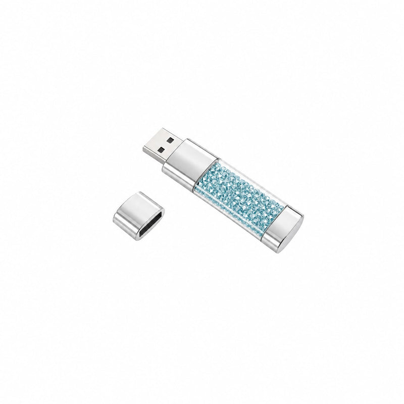 64GB USB Flash Drive –USB Stick Offers Photo/Video Storage, The External Storage Jump Drive is Compatible with Pc (Azure)(Available Space: ~58GB)