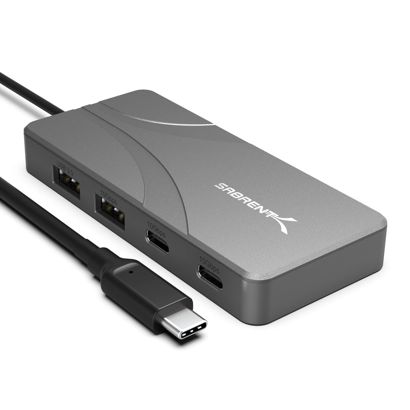 SABRENT OMNIPORT 7S USB-C Hub 7-in-1, 4K HDMI, 100W PD (HB-TG7S) | SD/microSD reader; 3x 10Gbps USB-A & USB-C; 4K@60Hz HDMI; 100W PD; MacBook, iPad, Steam Deck