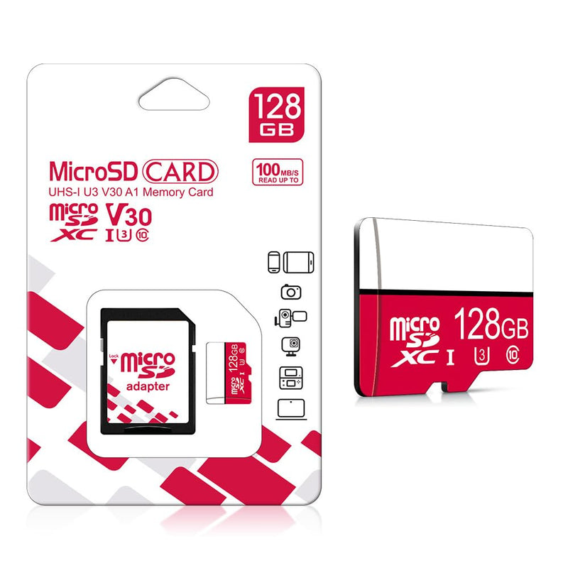 128GB Micro SD Card, U3 V30 A2 C10, 4K Video for Dash Cam Security Camera Smartphone Tablet, High Speed Memory Card