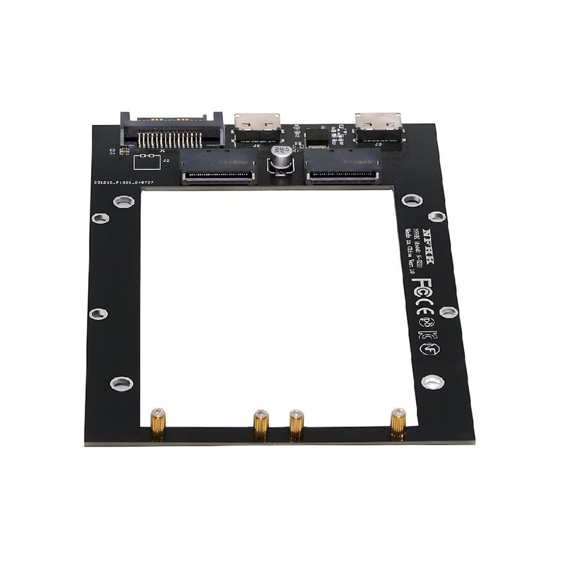 cablecc Dual SFF-8612 Oculink PCI-e 4X Host to Dual Ruler 1U GEN-Z EDSFF 9.5mm 15mm 25mm Short SSD E1.S PCI-E with Heat Sink PM9A3 PM9D3 P5801X Carrier Adapter Dual EDSFF-1C with Heat Sink
