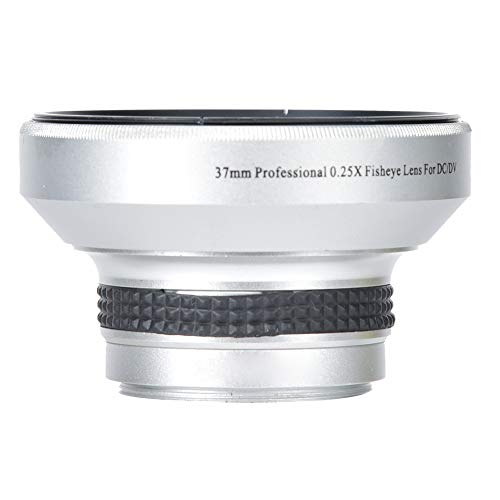 Super Fisheye Lens 37mm 0.25X Attachment for Dramatic Wide Angle Shots and Macro Photography with 37mm Camera Lenses