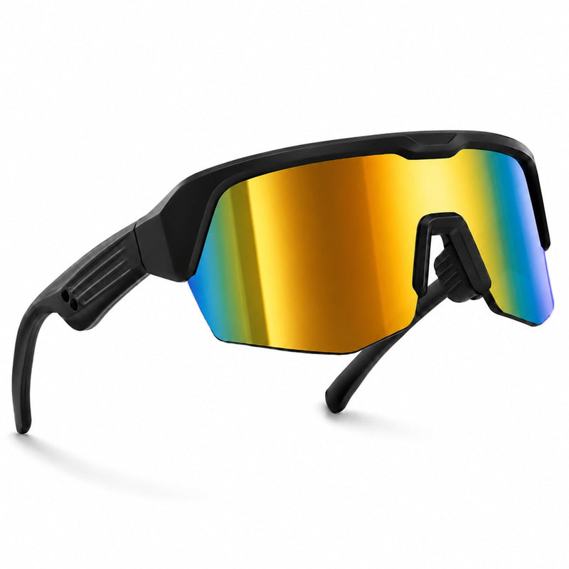 Bluetooth Cycling Glasses, Hands-Free Open-Ear Audio Sunglasses Yellow