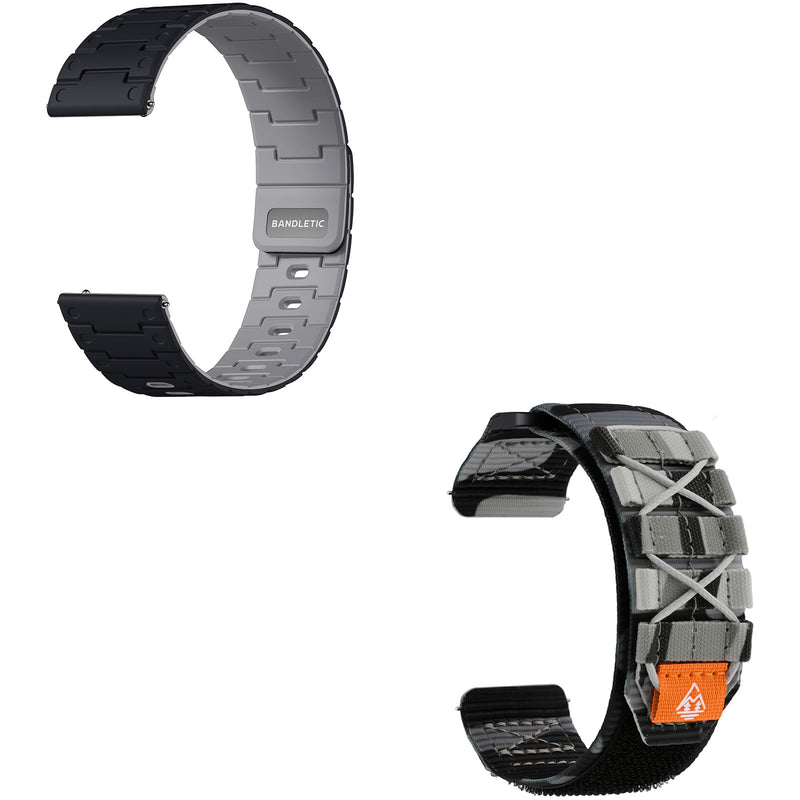 Bandletic 20mm Quick Release Magnetic Watch Band and Nylon Strap