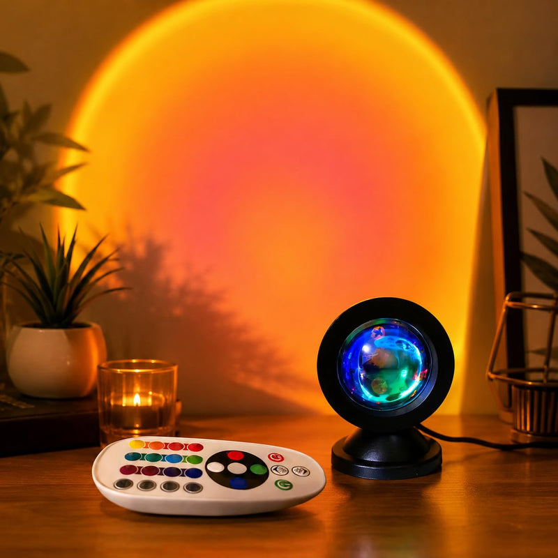 LED Projection Lamp with Remote Control and 16 Colors
