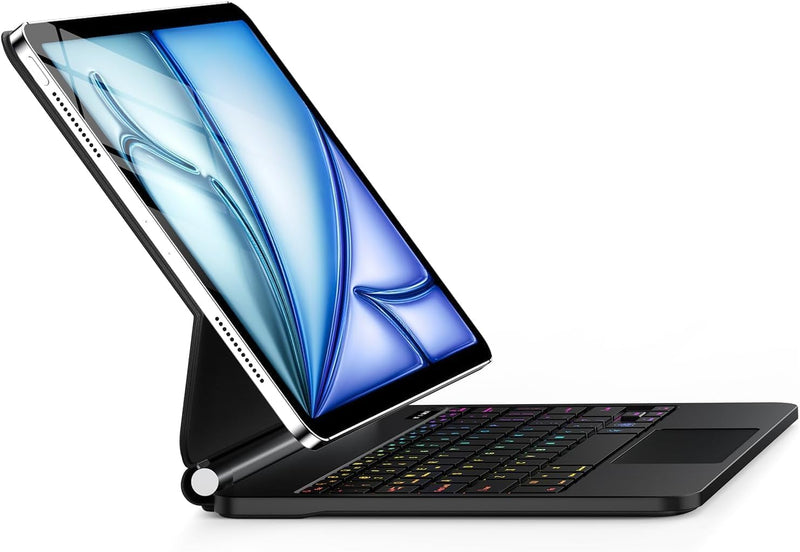 Keyboard Case for iPad Air 13 inch & iPad Pro 12.9 inch Case with (Black) | Magic-Style Magnetic - Floating Cantilever Stand，Backlit Keyboard with Multi-Touch Trackpad for iPad Air 13 & Pro 12.9 Inch Black