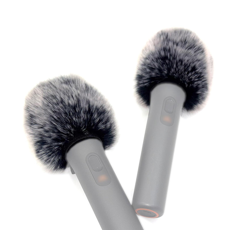 2PK Furry wind Compatible jbl PartyBox Wireless Mic Wireless Two Microphone | PBM100 PartyBox Mic 100 For Rode M1 M2 Compatible With Sennheiser XS 1 E 945 e935 E835 E825-S Windscreen DeadCat wind shield