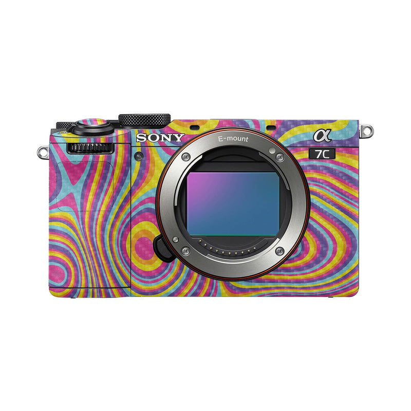 Carbon Fiber Camera Skin Compatible with Sony A7C Mark II (2023) - Gobstopper - Premium 3M Vinyl Protective Wrap Decal Cover - Easy to Apply | Crafted in the USA by MightySkins A7C Mark II (2023) Textured Carbon Fiber Finish