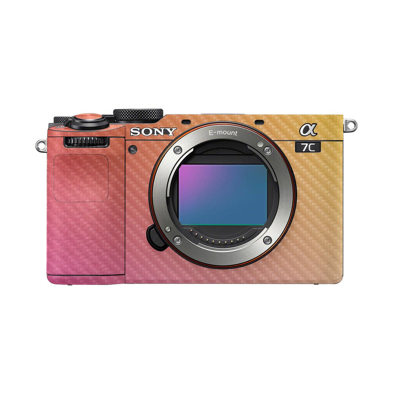 Carbon Fiber Camera Skin Compatible with Sony A7C Mark II (2023) - Sunset Blur - Premium 3M Vinyl Protective Wrap Decal Cover - Easy to Apply | Crafted in the USA by MightySkins A7C Mark II (2023) Textured Carbon Fiber Finish