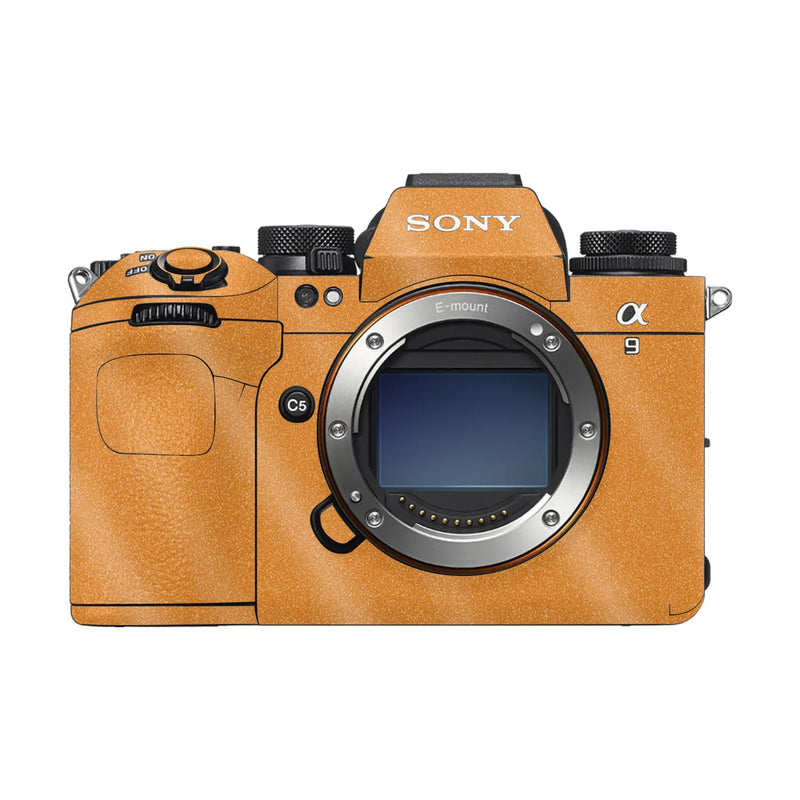 Glossy Glitter Camera Skin Compatible with Sony Alpha 9 III (2024) - Solid Orange - Premium 3M Vinyl Protective Wrap Decal Cover - Easy to Apply | Crafted in the USA by MightySkins Alpha 9 III (2024) Glossy Glitter Finish