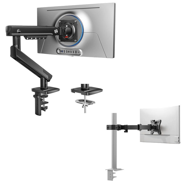 HUANUO FlowLift™ Pro Monitor Arm and HUANUO Universal Full Motion Pole Mount Monitor Arm