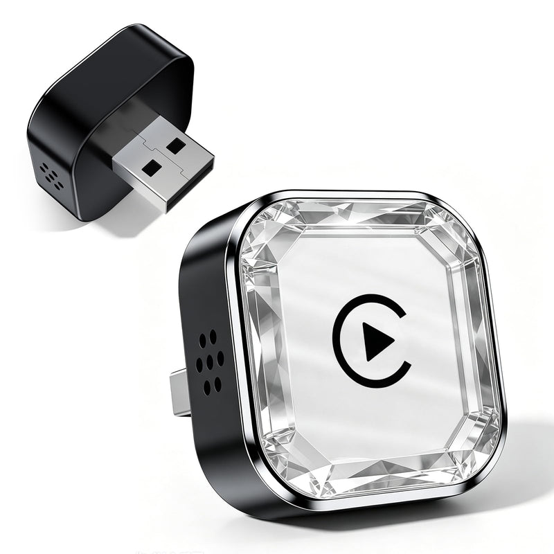 2 in 1 Wireless CarPlay Android Auto Adapter, Instant Auto Reconnect CarPlay Wireless Adapter, Lag-Free Stable Connection