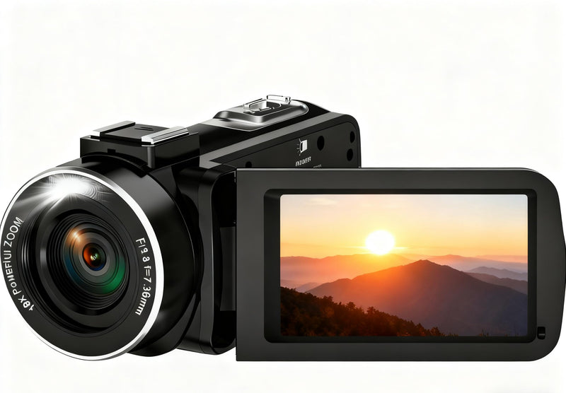 2.7K Full HD Video Camera Camcorder, 48MP Vlogging Camera for YouTube TikTok, 3.0 Inch IPS Screen 16X Digital Zoom Video Recorder, Webcam Function for Daily Vlog & Travel Shooting