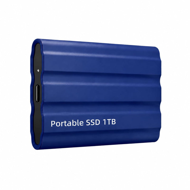 External Hard Drive,Slim External SSD, Portable External Solid State Hard Drive Compatible with PC, Mac, Laptop -Blue 1TB