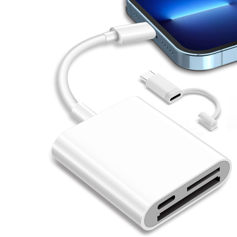 SD Card Reader for Smartphone, No APP Required Plug and Play, Support SD/TF Card Reader