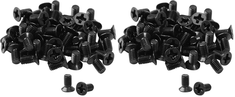 uxcell 50 Pcs M3 x 4mm Screws Replacement Black for Laptop Hard Drive (Pack of 2) M3 x 6mm (Pack of 2)