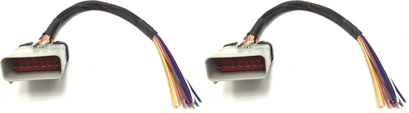 YPP 14 Way RP1226 Male Connector 14Pin to Open Loose Cable 1ft/30cm (Pack of 2) 1ft/30cm (Pack of 2)