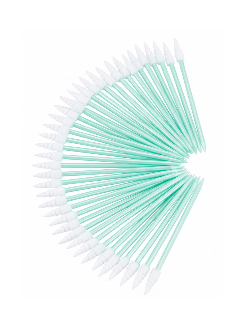 200 Pcs Foam Tip Cleaning Swabs, Pointed Micro Swabs for Printer Head, Camera Lens & Electronics, Detailing Sticks (Green)