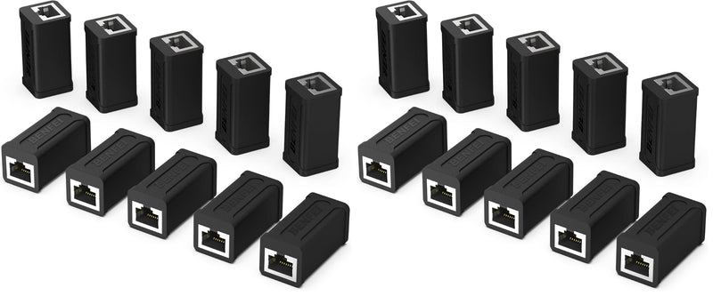 BENFEI RJ45 Inline Coupler, 20 Pack Cat7 Cat6 Cat5e Ethernet Coupler Female to Female 20 packs