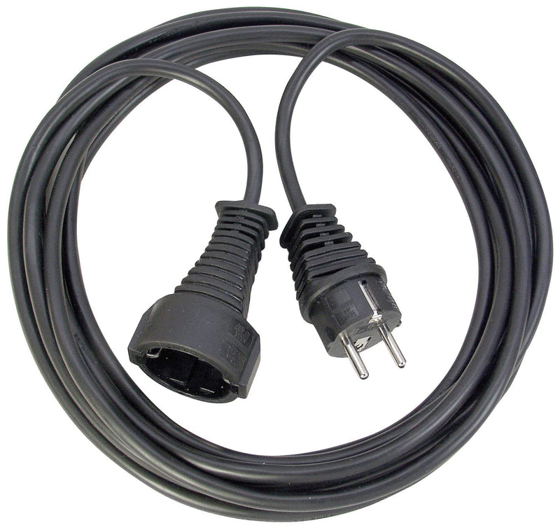 Brennenstuhl Quality Plastic Extension Cable With a Safety Plug 2-black 5m Single