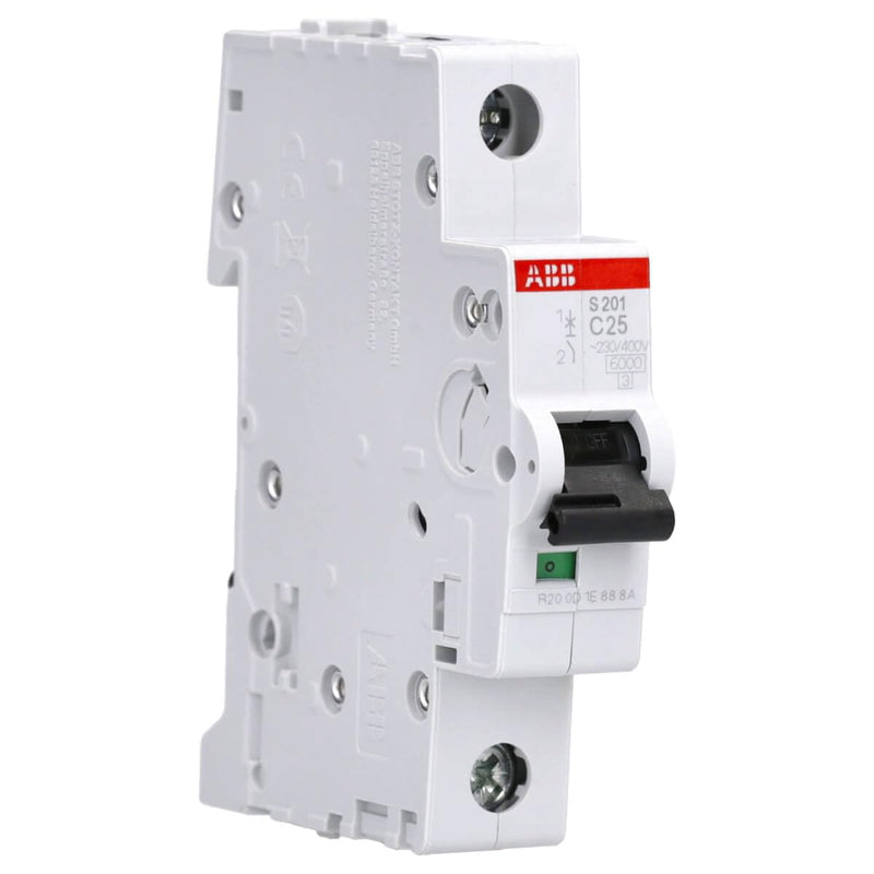 ABB S201-C25 Circuit Breaker S200-1P 25 A-C 2CDS251001R0254