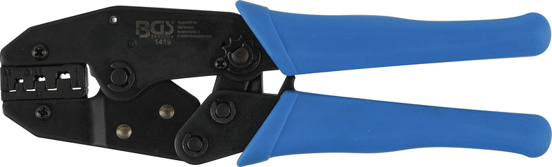 BGS 1419 Ratchet Crimping Tool for Uninsulated Cable Lugs, Black/Blue, 0.5-6 mm For uninsulated cable lugs 0.5 - 6 mm²