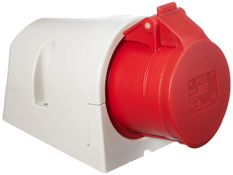 Kopp 101600002 CEE Wall socket, 5 Pin 16 A 400 V Red Single