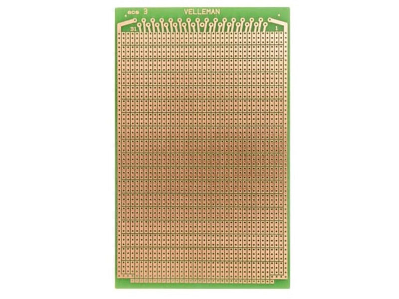 Velleman ECS3 3-Hole Island Eurocard, Multi-Colour, 16 x 10 cm