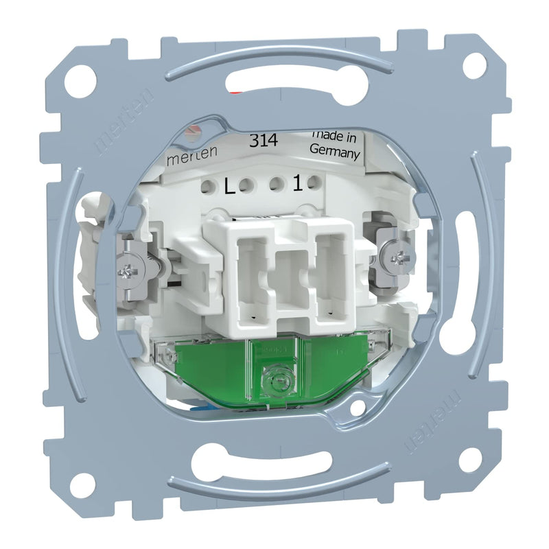 Merten MEG3106-0000 Two-way switch insert 1 pole with indicator light 10 AX, 250 V AC plug-in terminals Single