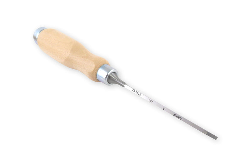 Narex Profi Standard Bevel Edge Chisel, European Beech Handle with Steel Tangs - 3mm