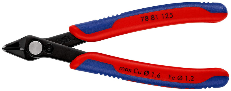 [AUSTRALIA] - 78 81 125 SB Electronics Cutter "Super-Knips" 4, 92" with Bevel In Blister Packaging Multi-colour Burnished with very small facet 