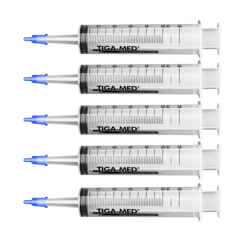 [AUSTRALIA] - 3-Part Syringes Catheter Tip Syringes Set 50/60 ml 10 Original Tiga-Med Quality 