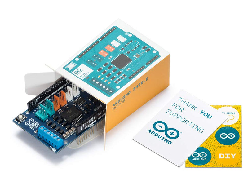 Arduino Motor Shield REV3 [A000079] –Motor Control for Arduino, 4 DC Motors, 2 Stepper Motors, 1.2A per Motor, Integrated Power Supply, Compatible with Arduino IDE for Robotics and Automation Projects