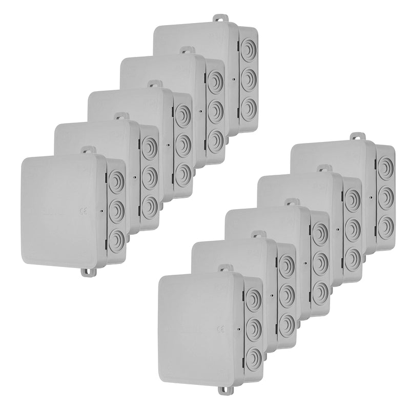 Rev Ritter IP54 0518429777 Junction Box 75 x 75 mm without Terminal Strip 10-Piece Set 7-fach 75 x 75 x 40 mm