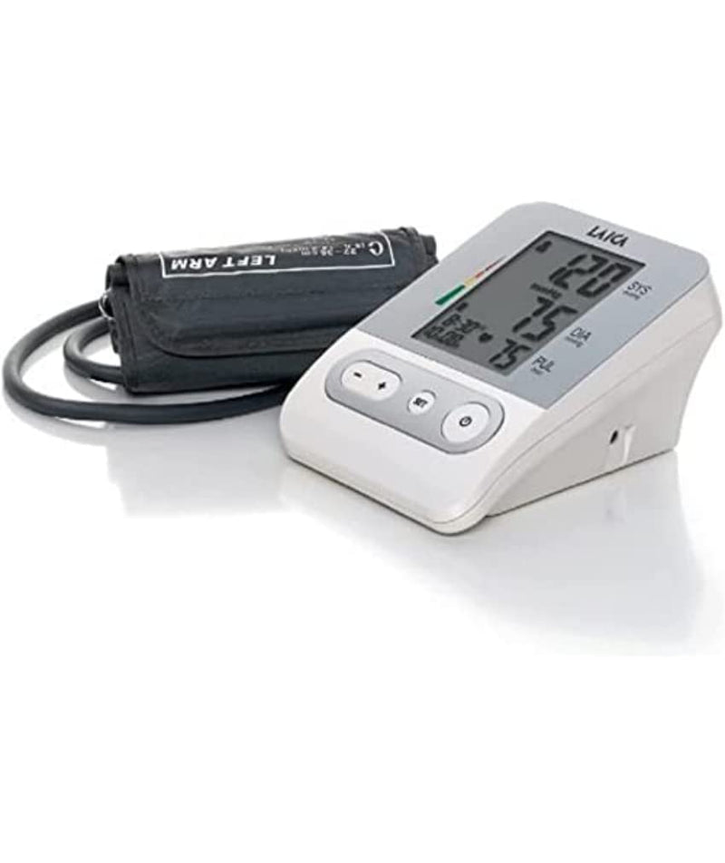 Laica BM2301 Blood Pressure Monitor Fully Automatic Upper Arm Blood Pressure Monitor White / Silver