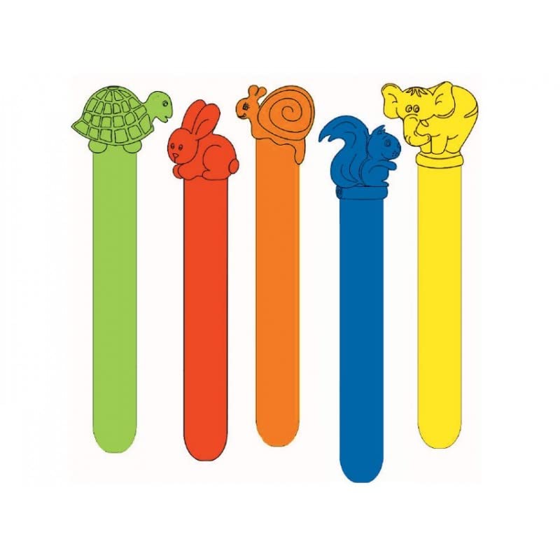 GIMA 25505 Plastic paediatric tongue depressors, spatulas, sticks, lollipop, for pediatry, for children Single