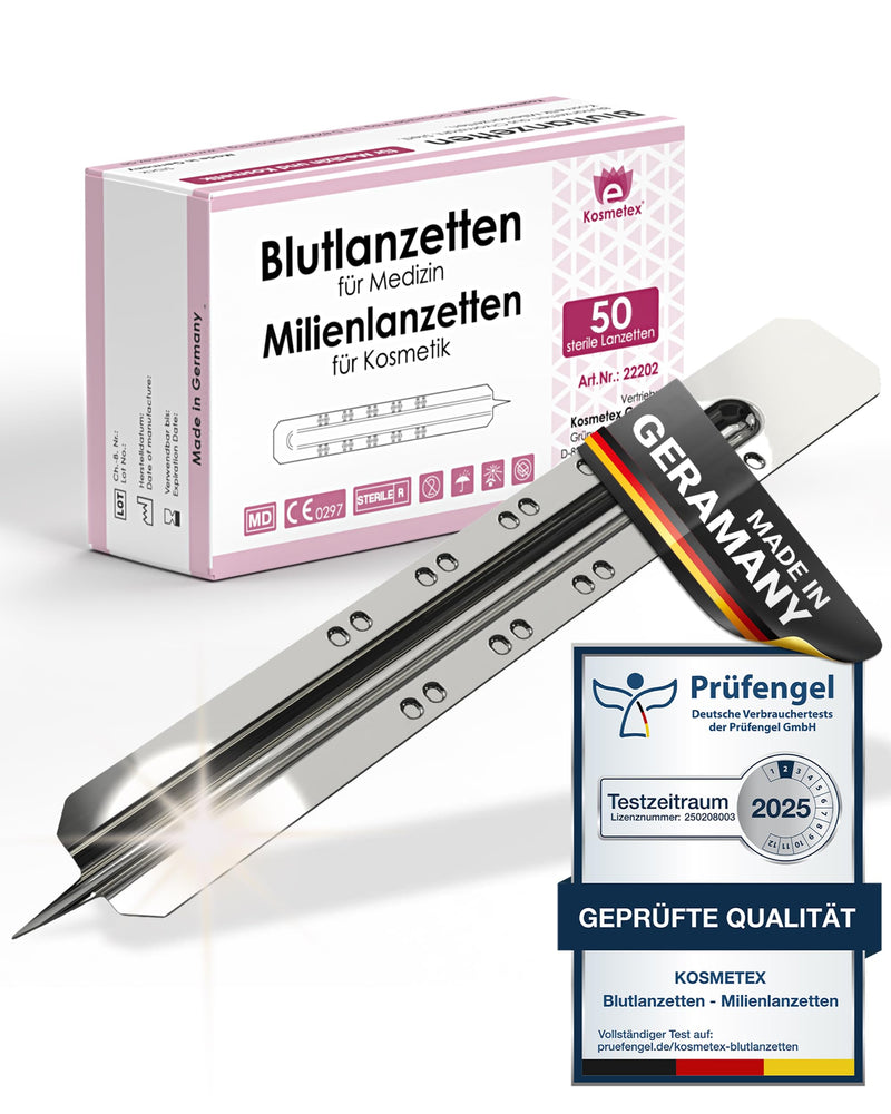 Disposable lancets, lancets, sterile Kosmetex blood lancets 50 Stück (50er Pack)