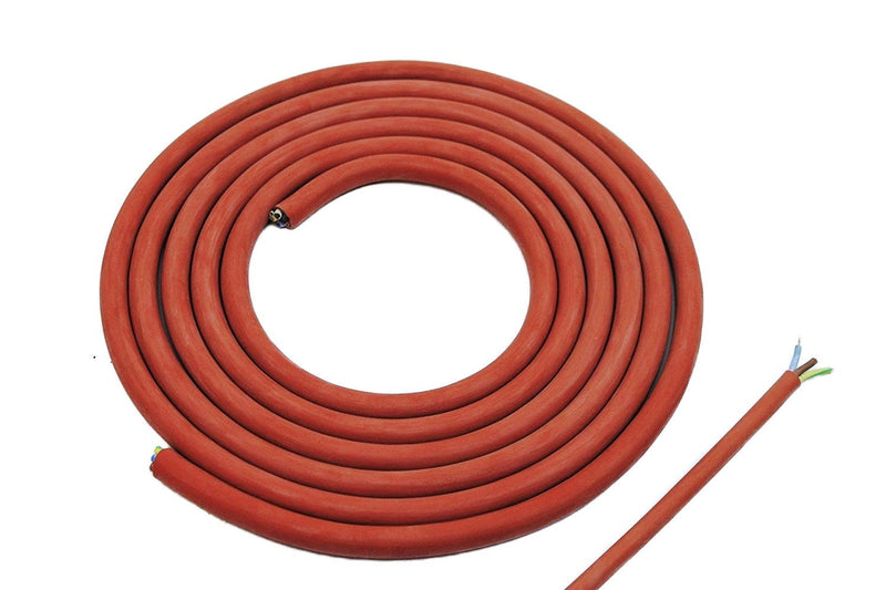 Doubl Eyou Geovlies & Building Materials® Silicone Cable 3 x 1.5 mm Cut 5 m Cable Cables – Heat Resistant, Ideal For Use In The Sauna