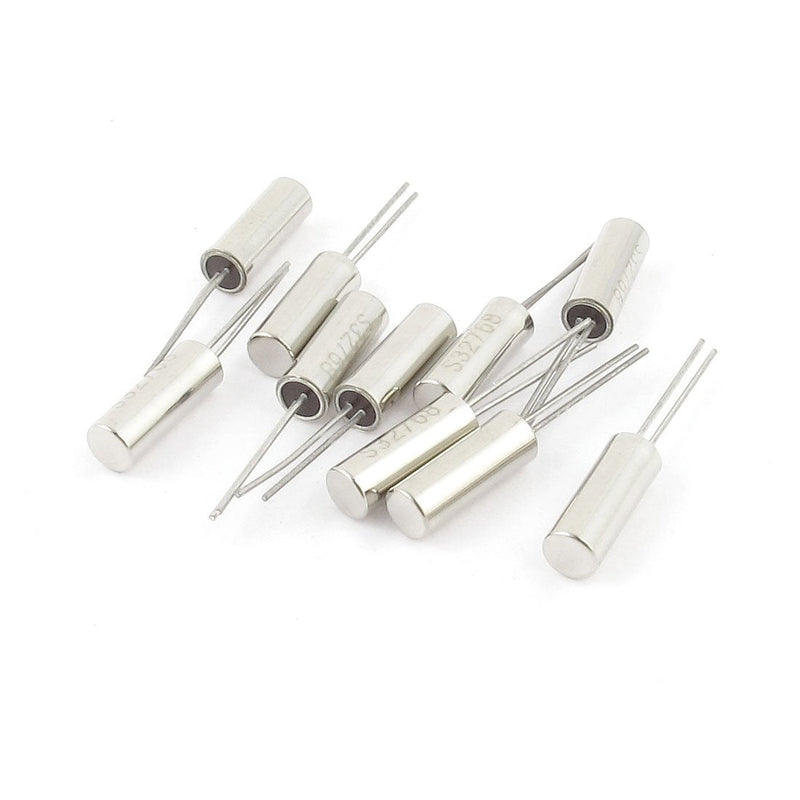 sourcing map 10pcs 3, 32768Hz 32.768KHz cylinder shaped crystal oscillators de