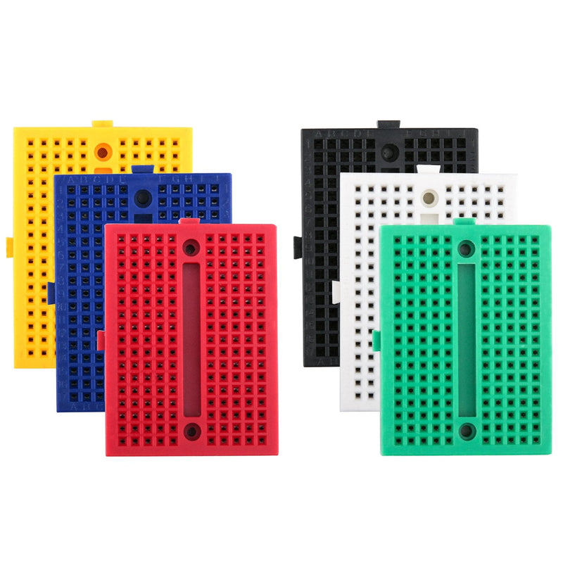 ELEGOO Breadboard Set of 6 170 Tie Points Mini Breadboard Kit for Arduino