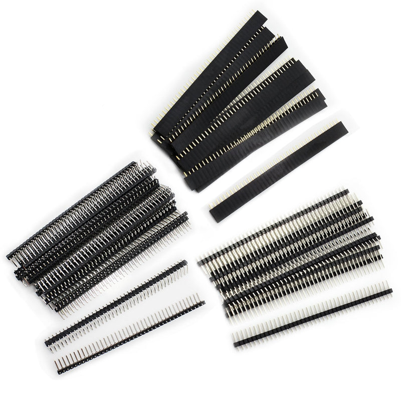 Aussel Pack of 60 Way PCB Board 40 Pin Male Female and Right Angle Header Connector (PIN-3 60 Pieces)