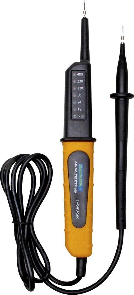 Kopp Voltage Detector with LED Display with Push Lock 400 (Pack of 1) – Yellow/Black, 324203013 Spannungsprüfer