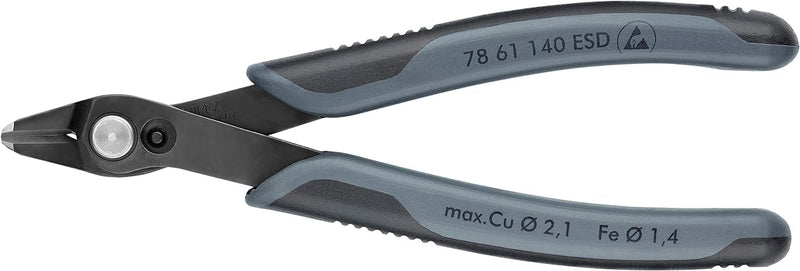[AUSTRALIA] - Knipex 78 61 140 ESD" Super-Knips Dissipative Diagonal Cutter, Multi-Colour, 140 mm 140 cm Burnished Standard packaging 