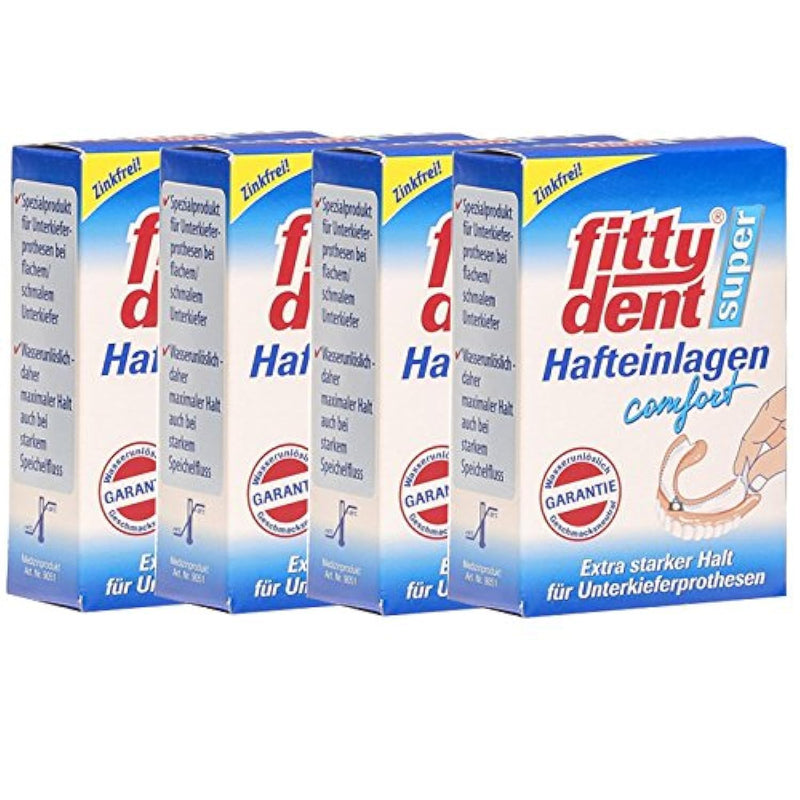 4 x FITTYDENT Super Adhesive Inserts Pack of 15