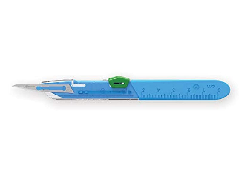 Gima Sterile Scalpels made of Rust-Proof Stainless Steel, ABS Handle, for Single Use, Premium, Safety Blade Guard 11
