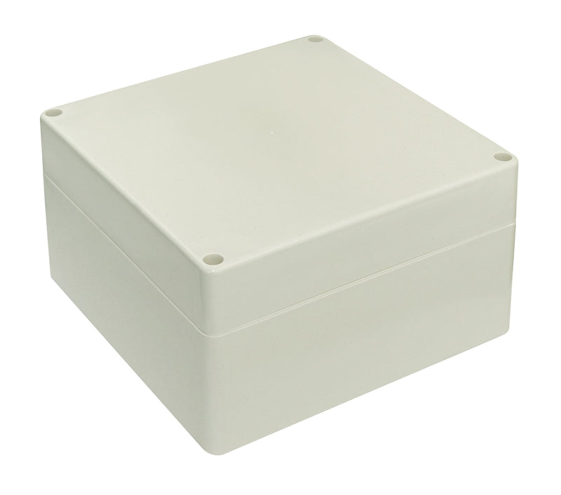 Blanko Modular Enclosure, Universal Housing Made of ABS Plastic with Lid, Multi-Purpose Housing with Mounting Points for Circuit Boards, IP 65 Protection Class, L x W x H 160 x 160 x 90 mm, Light Grey 160*160*90 mm
