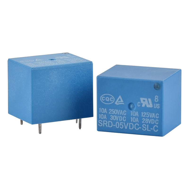 Heschen - PC Relay SRD-05VDC-SL-C DC5V Coil SPDT 10A 250VAC 5 Pin Terminal 2 Pack