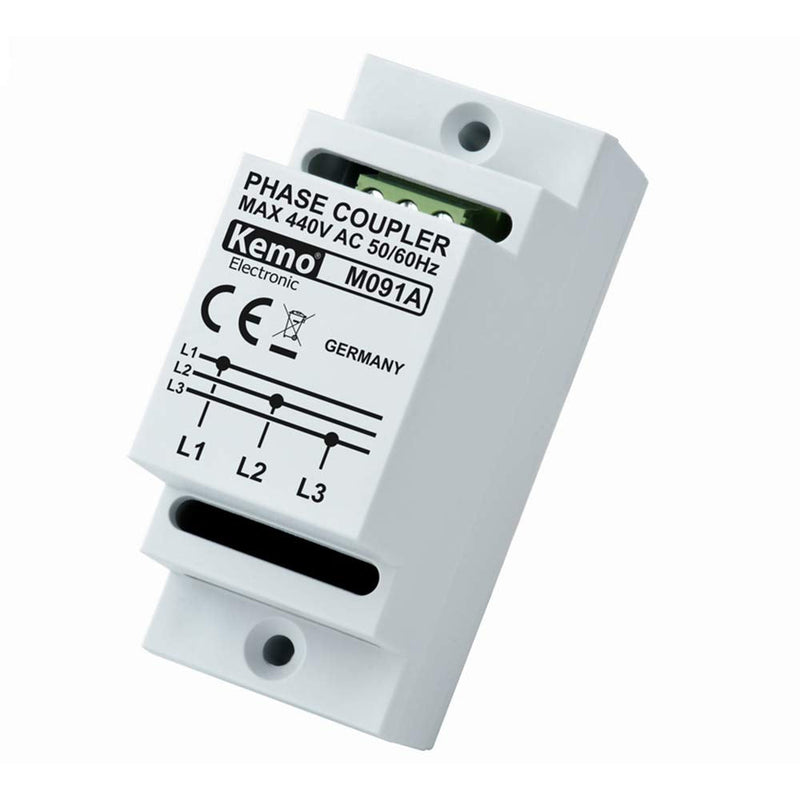 Kemo Electronic - Accoppiatore DIN trifase reti powerline homeplug onde convogliate max 650 Mbit/s
