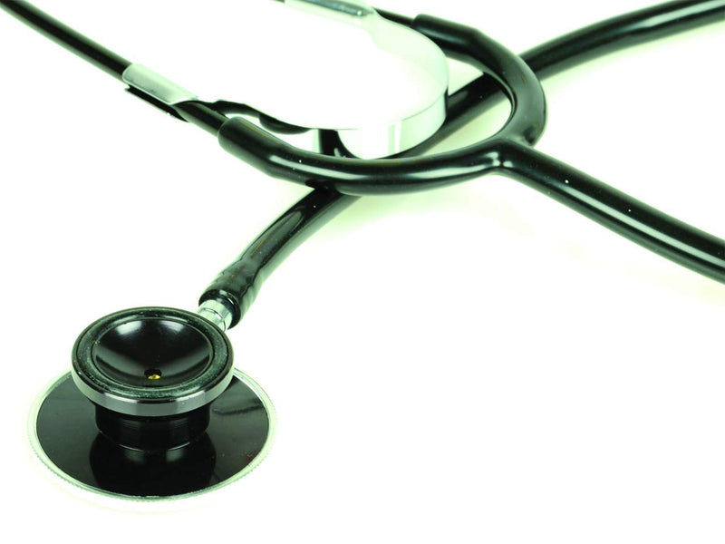 [AUSTRALIA] - TRAD colour dual head stethoscope, black colour, lightweight aluminium frame 