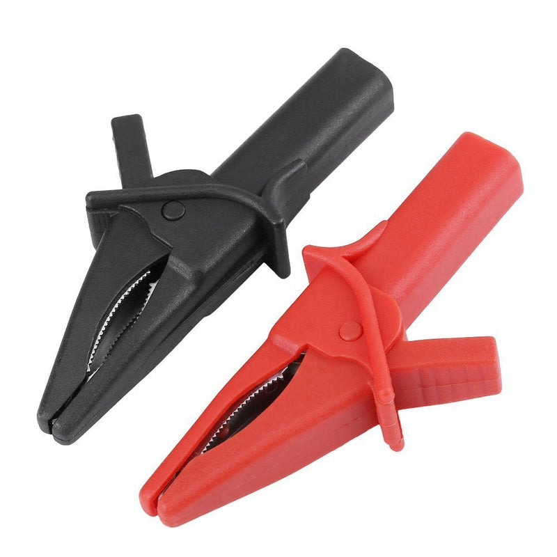 2pcs Fitting of DSO3064 Hantek HT18A Large Dolphin Gator Clips Red + Black for Oscilloscope