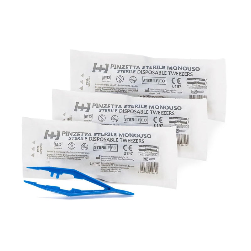 3 Sterile Medical Tweezers Polypropylene Disposable Plastic Medical Surgical Tweezers